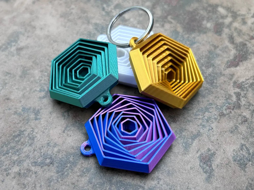 Schlüsselanhänger Hexagon Fidget