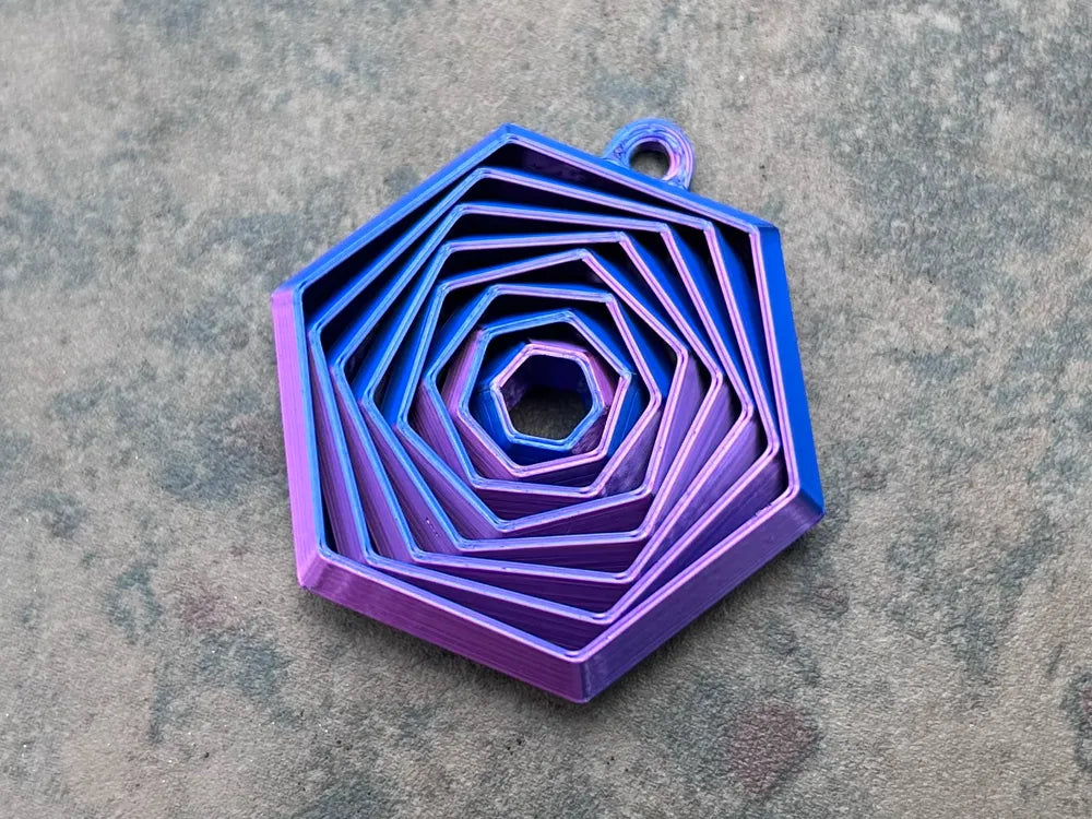 Schlüsselanhänger Hexagon Fidget