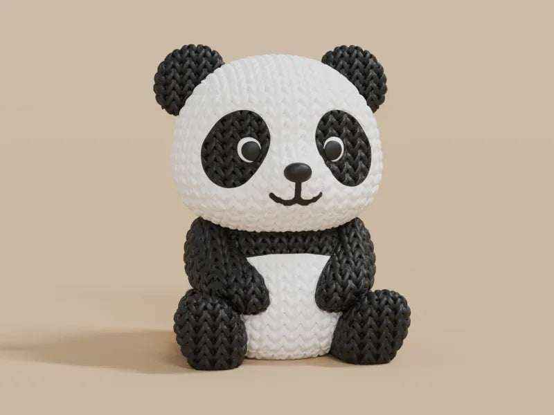 Pandabär in Strickoptik