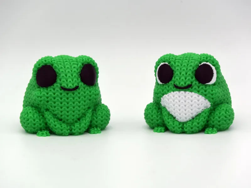 Frosch in Strickoptik