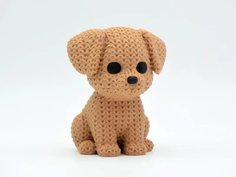 Hund Figur in Strickoptik