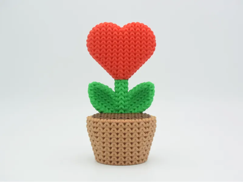 Herzgewächs in Strickoptik