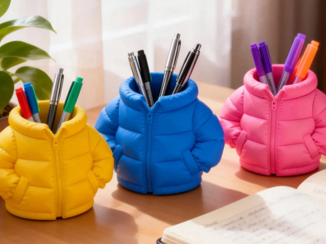 Hype-Desk Organizer – Stiftehalter im Puffer-Jacken Design